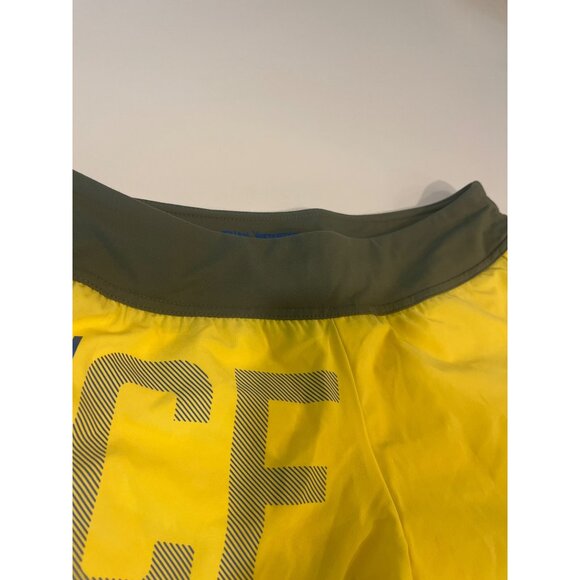 Reebok CrossFit Womens Shorts Medium Yellow/Gray Polyester & Spandex - Picture 4 of 6